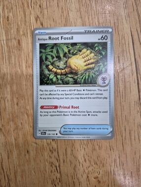 QTY 2 Pokemon Antique Root Fossil Trainer Card